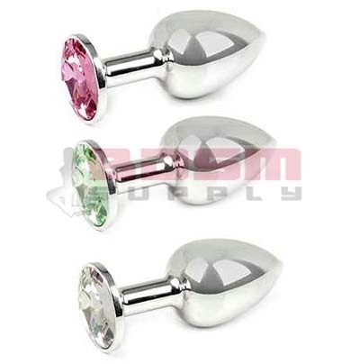 STAINLESS STEEL JEWELED BUTT PLUG