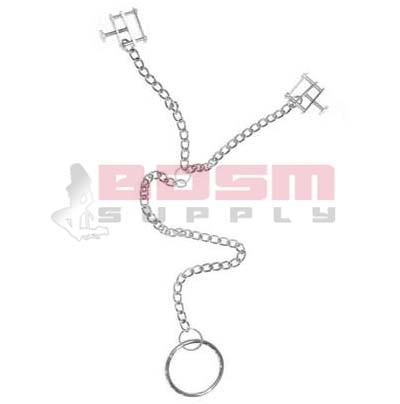 Y-STYLE NIPPLE CLAMPS AND COCK RING CHAIN